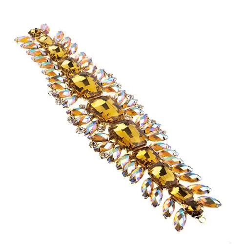 Crystal Motif Thorns 20.5x5cm Aurora Borealis Gold Casing - Cosplay Supplies Inc