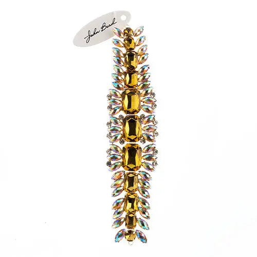 Crystal Motif Thorns 20.5x5cm Aurora Borealis Gold Casing