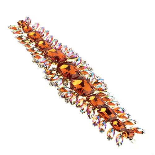 Crystal Motif Thorns 20.5x5cm Aurora Borealis Gold Casing - Cosplay Supplies Inc