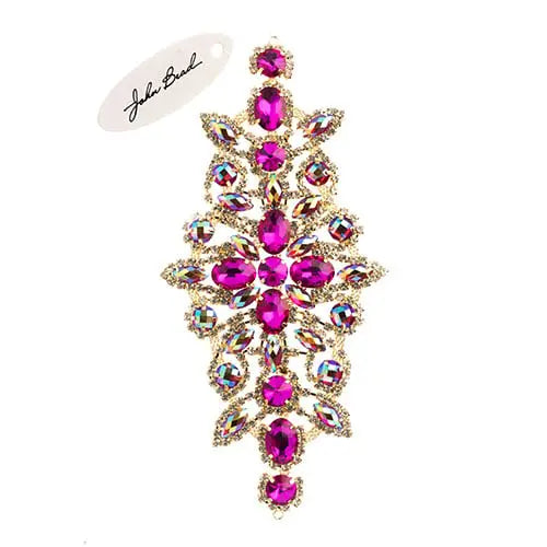 Crystal Motif Dazzling Daisy 19x9cm Aurora Borealis Gold Casing