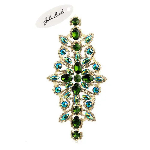 Crystal Motif Dazzling Daisy 19x9cm Aurora Borealis Gold Casing