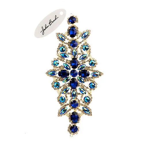 Crystal Motif Dazzling Daisy 19x9cm Aurora Borealis Gold Casing