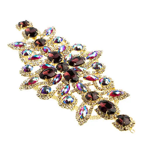 Crystal Motif Dazzling Daisy 19x9cm Aurora Borealis Gold Casing - Cosplay Supplies Inc