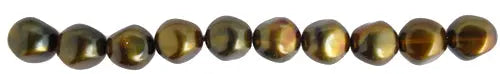 Glass Pearl 19mm Opaque Metallic Brown