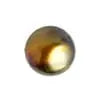 Glass Pearl 19mm Opaque Metallic Brown