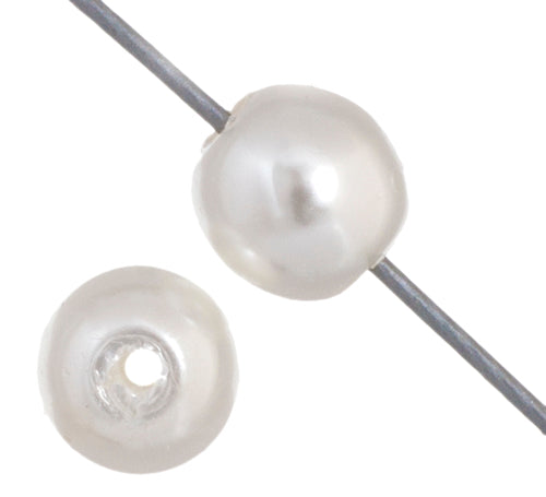 Czech Glass Pearls 5mm White Strung- 12Stringsx100pcs