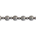 Glass Pearl Bead 4mm And 8mm Silver Grey