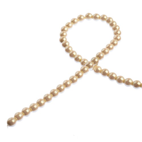 Czech Glass Imitation Pearls 8in Strand 4mm Iridescent  45pcs