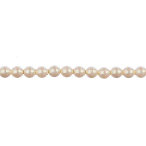 Czech Glass Imitation Pearls 8in Strand 4mm Iridescent  45pcs