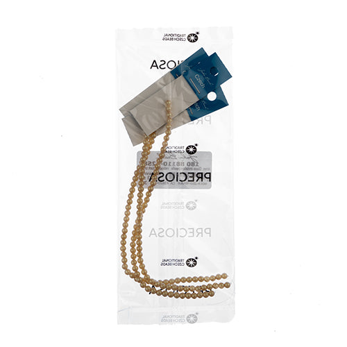 Czech Glass Imitation Pearls 8in Strand 4mm Iridescent  45pcs