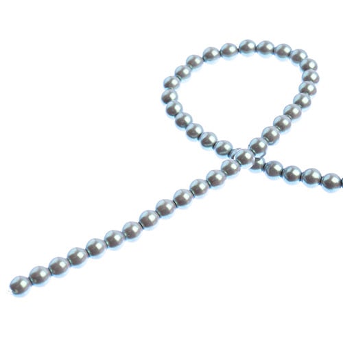 Czech Glass Imitation Pearls 8in Strand 4mm Iridescent  45pcs