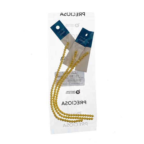 Czech Glass Imitation Pearls 8in Strand 4mm Iridescent  45pcs