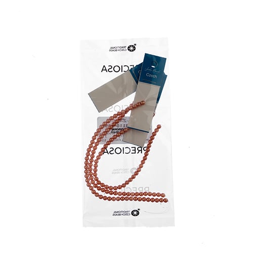 Czech Glass Imitation Pearls 8in Strand 4mm Iridescent  45pcs