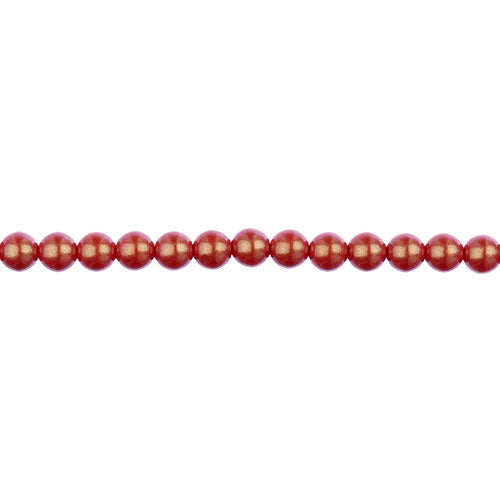 Czech Glass Imitation Pearls 8in Strand 4mm Iridescent  45pcs