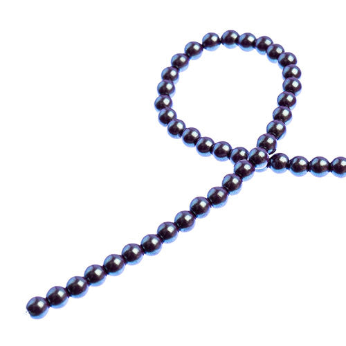 Czech Glass Imitation Pearls 8in Strand 4mm Iridescent  45pcs