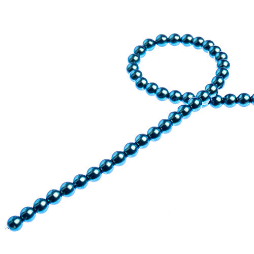 Czech Glass Imitation Pearls 8in Strand 4mm Iridescent  45pcs