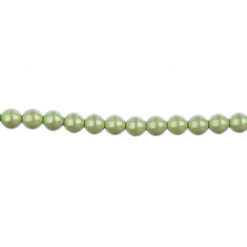Czech Glass Imitation Pearls 8in Strand 4mm Iridescent  45pcs