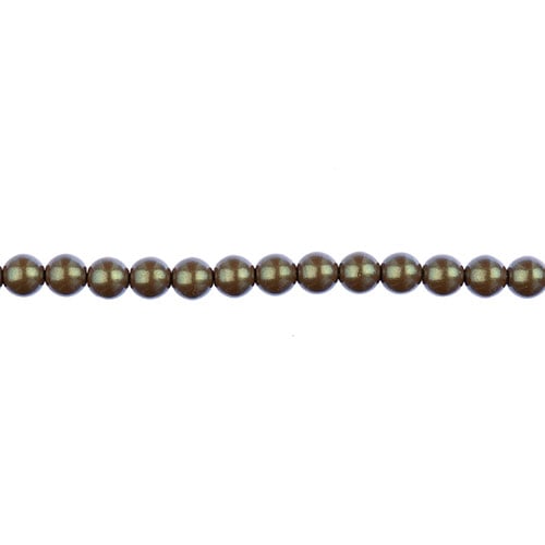 Czech Glass Imitation Pearls 8in Strand 4mm Iridescent  45pcs