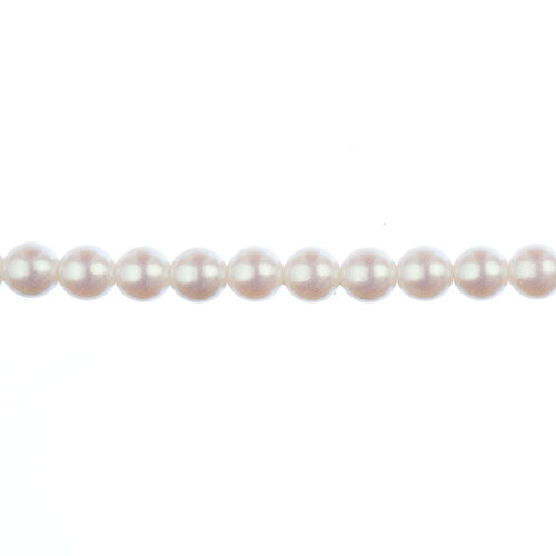 Czech Glass Imitation Pearls 8in Strand 6mm Iridescent  30pcs