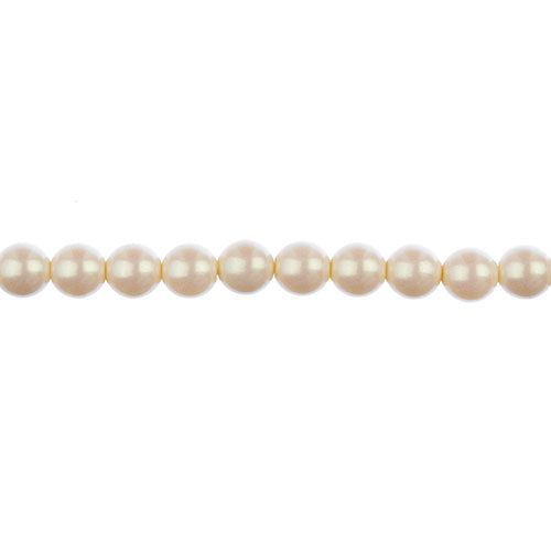 Czech Glass Imitation Pearls 8in Strand 6mm Iridescent  30pcs