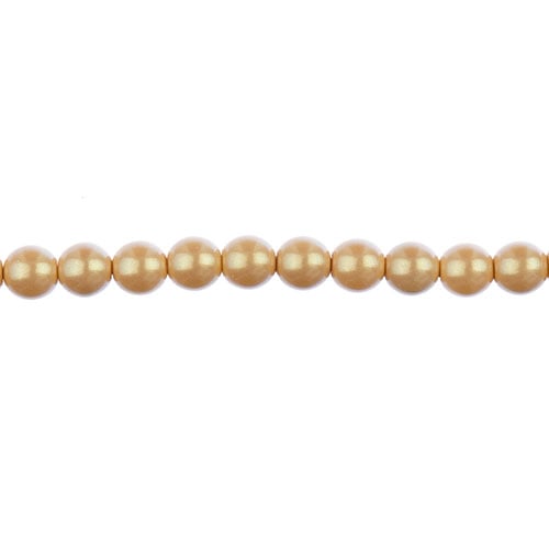 Czech Glass Imitation Pearls 8in Strand 6mm Iridescent  30pcs