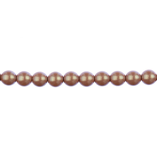 Czech Glass Imitation Pearls 8in Strand 6mm Iridescent  30pcs