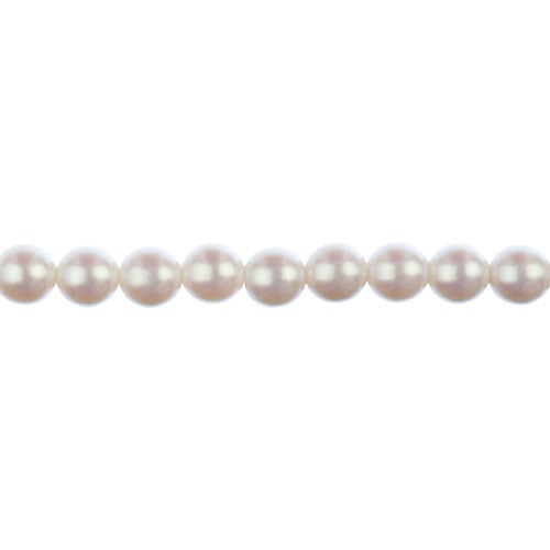 Czech Glass Imitation Pearls 8in Strand 8mm Iridescent  23pcs