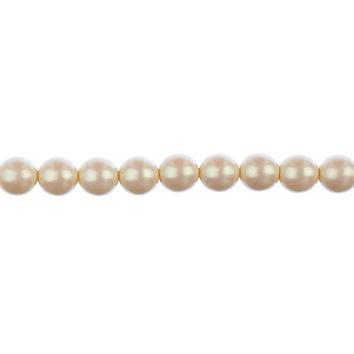 Czech Glass Imitation Pearls 8in Strand 8mm Iridescent  23pcs