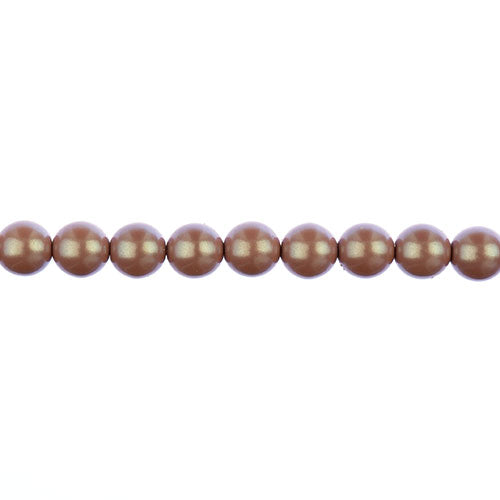 Czech Glass Imitation Pearls 8in Strand 8mm Iridescent  23pcs
