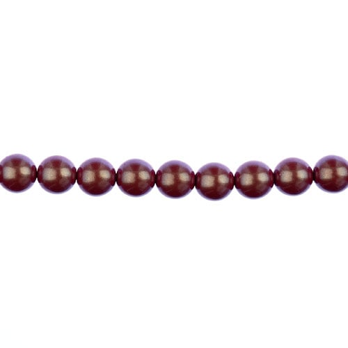 Czech Glass Imitation Pearls 8in Strand 8mm Iridescent  23pcs