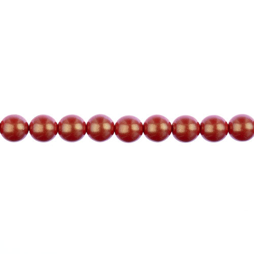 Czech Glass Imitation Pearls 8in Strand 8mm Iridescent  23pcs