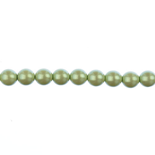 Czech Glass Imitation Pearls 8in Strand 8mm Iridescent  23pcs