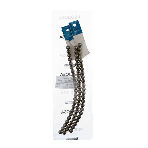 Czech Glass Imitation Pearls 8in Strand 8mm Iridescent  23pcs