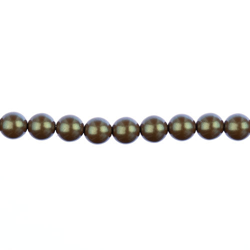 Czech Glass Imitation Pearls 8in Strand 8mm Iridescent  23pcs
