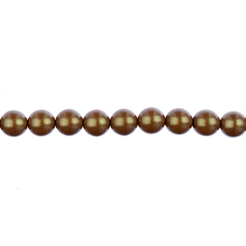 Czech Glass Imitation Pearls 8in Strand 8mm Iridescent  23pcs