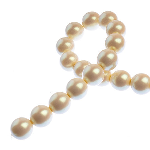 Czech Glass Imitation Pearls 8in Strand 10mm Iridescent  18pcs