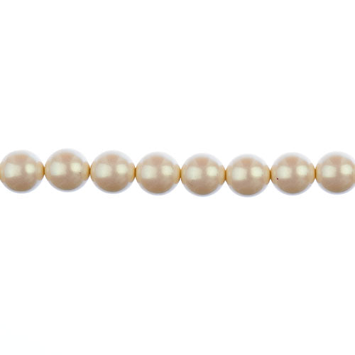 Czech Glass Imitation Pearls 8in Strand 10mm Iridescent  18pcs