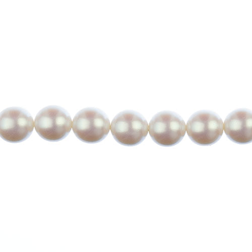 Czech Glass Imitation Pearls 8in Strand 12mm Iridescent  15pcs