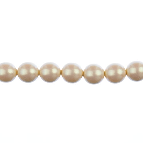Czech Glass Imitation Pearls 8in Strand 12mm Iridescent  15pcs