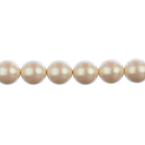 Czech Glass Imitation Pearls 8in Strand 14mm Iridescent  13pcs