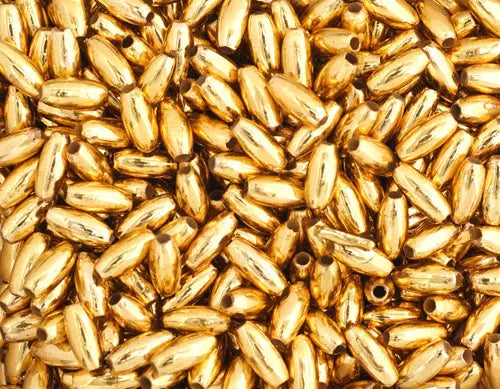 Craft Pearls Gold 3x6mm Oval