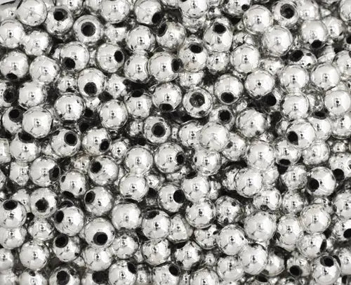 Craft Pearls Round Silver 4mm - Cosplay Supplies Inc