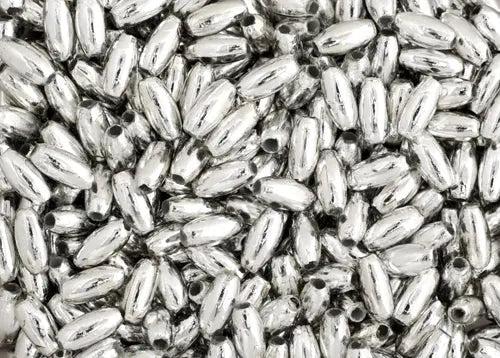 Craft Pearls Silver 3x6mm Oval - Cosplay Supplies Inc