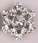 Rhinestone Button Star Silver/Crystal 37mm Nickel Free — Cosplay ...