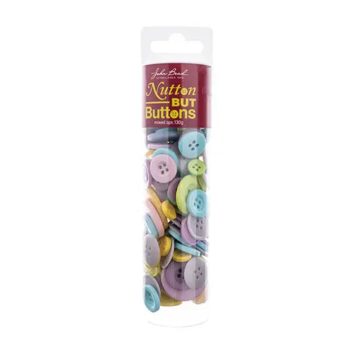 Nutton But Buttons 130g Tube Mixed Sizes Resin - Cosplay Supplies Inc