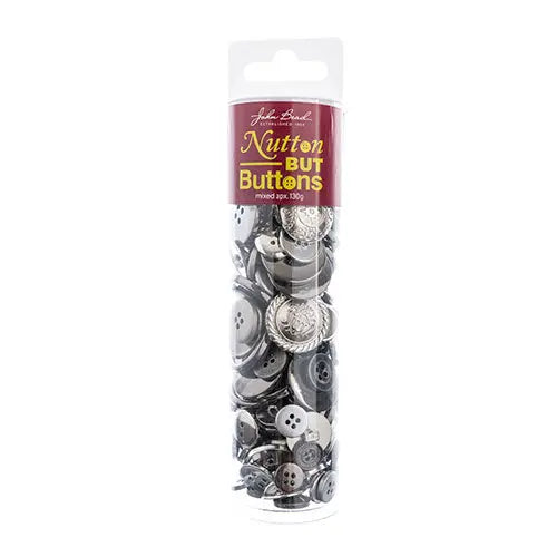 Nutton But Buttons 130g Tube Mixed Sizes Resin - Cosplay Supplies Inc