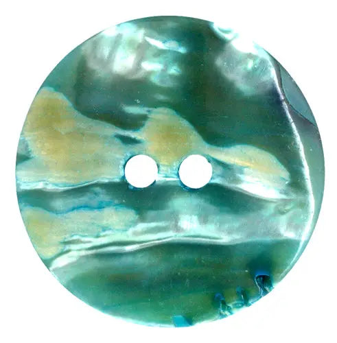 Button Shell 25mm Round Flat Sea Opal Conch - Cosplay Supplies Inc