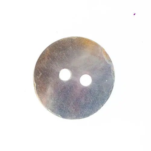 Button Shell Acoya 24 Line 14mm Round Flat W/ 2Holes White - Cosplay Supplies Inc