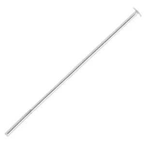 Head Pins 1in 21ga(.028) Rhodium Lead Free / Nickel Free - Cosplay Supplies Inc
