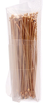 Head Pin 1.5in With Small Ball 21ga(.028) Lead Free / Nickel Free